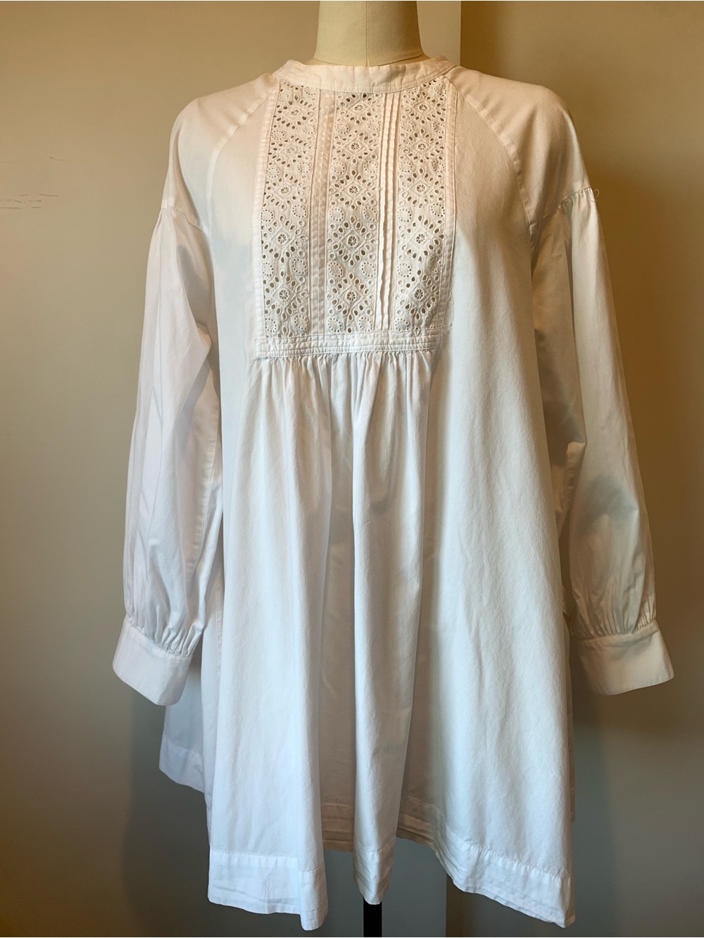 Urban Outfitters White Eyelet Front Babydoll Dress